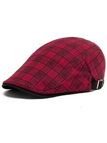 New Striped Plaid Fashion Baseball Cap Vintage Casual Unisex Forward Cap Beret Sun Hat - Stripes & Checks - View 17