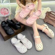 Fashionable Versatile Platform Clogs For Women, Autumn 2026 New Style, Outdoor Wear, Non-Slip Thick Sole, Comfortable, 2-In-1 Slip-On Sandals, Thick Sole Ballet Clogs - Black - View 7