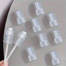 10pcs ABS Resin Data Cable Protector, Anti-Bend Anti-Dirt Anti-Dust, Protect Your Cables From Breaking And Falling Off, Instantly Enhance Fashion Sense, Suitable For Protecting Phones And Data Cables, Effectively Prevent Data Cable Breaking And Falling Off, Compatible With Apple Devices, Compatible With 18-20W Low Power Charging Heads, Avoid Charger Damage - Multicolor - View 4