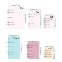5pcs A6 A7 4-Fold Yearly Planner Loose-Leaf Refill Pages, 5pcs 6-Hole Loose-Leaf Ring Binder Pages Compatible With Annual Schedule Planning Time Management Notebook, Campus Student Planner - 4-fold Annual Plan - View 9