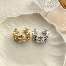 1 pieza Anillo versátil de diseño de nicho, anillo de trébol abierto hueco de alta gama - Anillo de Saturno - Ver 3