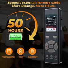 便攜式數位錄音機，內建 8GB 儲存空間可擴充至 128GB TF 卡，MP3 播放器，連續錄音，A-B 重複，密碼鎖，Line-In 輸入，適合講座與會議的輕巧錄音設備 - 查看 9