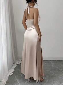 Women Midi Dresses - Champagne - View 3