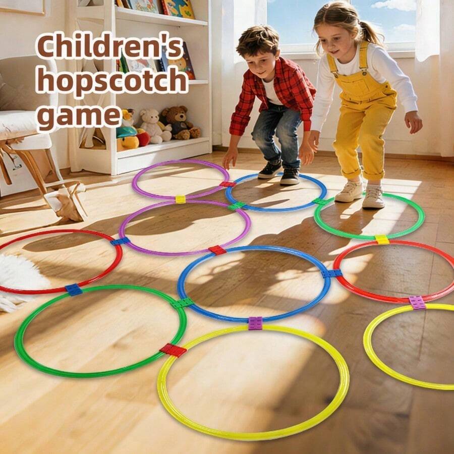 Children's Agility Training Rings, Indoor/Outdoor Jumping Hoop Toy, Kindergarten Sensory Integration Training Equipment, Parent-Child Interactive Hopscotch Prop