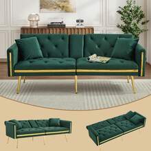 Two-Seater,Sofa,Bed - Green - View 3