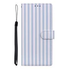 GLANDOTU Dompet Ponsel Kulit PU Bergaris Vertikal Biru & Putih, Desain Flip Cover, Slot Kartu Ganda, Stand Terintegrasi, Perlindungan Anti Guncangan, Kompatibel dengan Berbagai Model Ponsel - MultiWarna - View 7