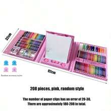 Watercolor Pen Set, Pencil Set, 42pcs/86pcs/208pcs Painting Brush Learning Tool Set, Student Learning Painting Watercolor Pen Crayon Supplies Set, Watercolor Paint, 208pcs Including Drawing Board, Writing Tools, Art Set, Holiday Gift (Packaging Box Pattern Style Randomly Sent) - Multicolor - View 15
