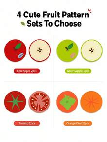 2pcs Cute Fruit Car Cup Holders, Non-Slip Absorbent Scratch-Resistant Universal Cup Coasters, Creative Cute Car Interior Decoration Accessories - A - View 3