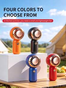 AOYI 1pc Rechargeable Digital Display Portable Handheld 100-Speed Adjustable Mini USB Charging Fan - Multicolor - View 7