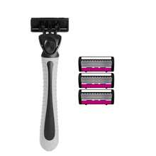 6-Layer Manual Razor Set, Includes 2 Handles And 30 Blades, Ultra-Sharp High-Density Blades, Ergonomic Grip, Smooth And Non-Irritating, Luxury Grooming - Safety Tazor + Blade - View 9