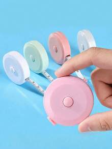 1pc Retractable Double-Sided Measuring Tape - Soft Flexible Fabric Tape Measure, Suitable For Cutting, Sewing, Fitness And Weight Loss - Portable Stylish Design (Multiple Colors Available) - Multiple Styles - View 1