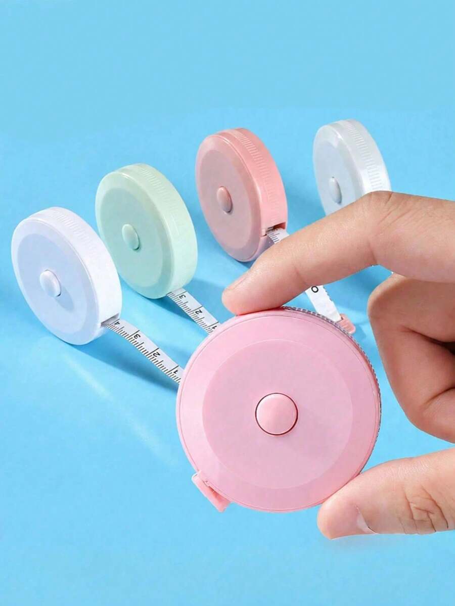 1pc Retractable Double-Sided Measuring Tape - Soft Flexible Fabric Tape Measure, Suitable For Cutting, Sewing, Fitness And Weight Loss - Portable Stylish Design (Multiple Colors Available) - Multiple Styles - View 1