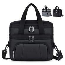 NEWHEY 10L 保溫便當袋 中性款 涼感野餐保冷袋 防漏 適用於工作、辦公室、露營、登山、學校、大學，黑色 - 彩色 - 查看 11