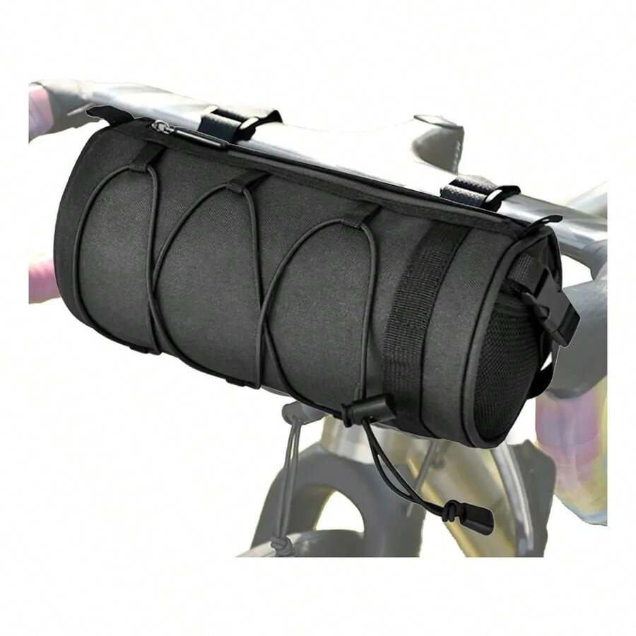 Bolsa De Bicicleta Portátil Impermeable Con Correa Negro - Negro - Ver 1