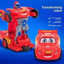 Xe đồ chơi robot ô tô điện 2 trong 1 tự biến hình, di chuyển đa hướng biểu diễn, tự quay đầu khi gặp vật cản, hiệu ứng âm thanh ánh sáng và nhạc, xe thể thao biến hình tức thì thành robot mecha, chất liệu nhựa bền, nhiều kiểu dáng và màu sắc, quà tặng đồ chơi điện cho trẻ em (yêu cầu 3 pin AA) - Nhiều màu - Xem 11