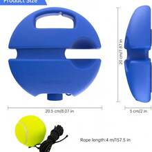 1 Set High Elasticity Tennis Training Kit, Suitable For Outdoor/Indoor Singles Tennis Training, Singles/Doubles, PP Material, Portable Tennis Training Tool, Sports Accessories, Tennis Accessories, Racket Sports, Single Person Sports Equipment - Multicolor - View 5