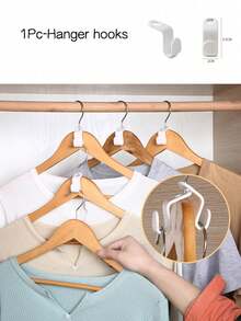 1/3/6pcs 9-Hole Multi-Function Magic Hanger, Foldable, Rotatable, With Storage Rack, Decorative, Decorate Room, Decorate Home, Decorate Bedroom, Bedroom, Home Storage, Suitable For Storing T-Shirts, Shirts, Short Sleeves, Shorts, Short Skirts, Dresses, Pants, Shoes, Jeans, Skirts, White Women's T-Shirts - Pink - View 19
