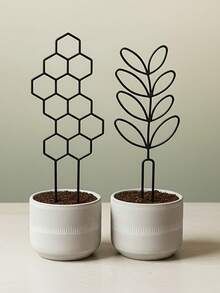 4pcs Creative Green Plant Pot Support, Climbing Frame, Gardening Flower Plant Fixing Rack - Multicolor - View 5