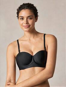 Veilyse 2pcs Wireless, Seamless, Push Up, Backless Bra, Lingerie For Summer - Multicolor - View 3