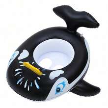 Anillo Flotante Inflable de Ballena Asesina Orca, Flotador de Piscina con Forma de Animal de Dibujos Animados con Agujeros para las Piernas & Mango Antideslizante para Nadar - Multicolor - Ver 6