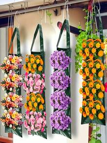 1/2Pcs Hanging Planting Bags;Vertical Pocket Planters An;Wall-Mounted Garden Planters,Expand Growing Space And Are Suitable For Both Indoor And Outdoor Use; They Are Waterproof, Reusable, And Breathable. - Multicolor - View 2