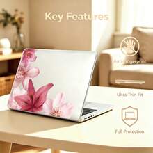 1pc Translucent Frosted Hard Shell Bare Machine Touch Ultra-Thin Anti-Stain All-Around Anti-Collision Laptop Protective Case, Compatible With 13 Neo/13.3 Air/13.3 Pro/13.6 Air/14.2 Pro/15 Air/16.2 Pro - View 1