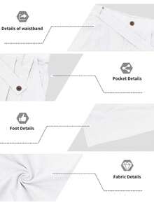 Celana Linen Pria | Celana Panjang Linen Gaya Amerika Musim Semi/Panas dengan Pinggang Miring | Potongan Lurus, Nyaman & Serbaguna | Desain Pinggang Sesuai untuk Berbagai Tipe Tubuh | Cocok untuk Perjalanan Musim Semi/Panas, Liburan, dan Olahraga | Bernapas, Tidak Pengap - Putih - View 8