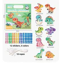 Children's Mosaic Sticker Cartoon Stickers Doodle Painting Boys & Girls Handmade Material Kit Educational Toy Birthday Gift - Multicolor - View 3