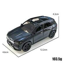 1件裝（袋裝）1/36比例雙門跑車款高品質合金玩具車，還原跑車設計，可開啟四門回彈功能，適合3歲以上男孩的兒童玩具，節日禮物、收藏禮品 - 黑色 - 查看 2