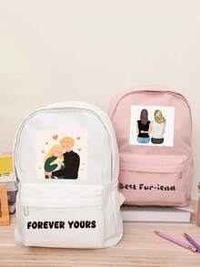 Custom Photo & Name Backpack – Personalized Travel Backpack, Customizable Name & Image, Lightweight Daily Bag, Customizable Text & Photo, Personalized Travel Bag, Backpack Gift, Lightweight Daily Bag, Custom Text Backpack - Multicolor - View 4