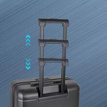 JLY 16/19 Inch PC Hard Shell Suitcase With TSA Lock, Laptop Compartment, 360° Spinner Wheels, Compact Business Travel Luggage - Black - View 4
