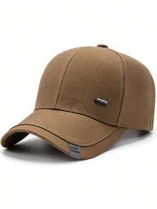 1 pieza Gorra de béisbol de unicolor, unisex, diseño cosido, gorra de camionero, gorra de sol casual y sencilla de moda, adecuada como regalo para papá/mamá, disponible en 4 colores: caqui, negro, gris oscuro, azul oscuro - Multicolor - Ver 14