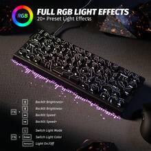 ATTACK SHARK X68 HE 8000Hz Rapid Trigger Keyboard, 0.01mm RT Precision Wired Gaming Keyboard With Magnetic Switches, Adjustable Actuation Travel, Snap Tap, RGB Lighting, Compatible With PC - View 9