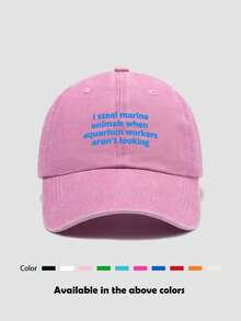 1 pieza Gorra de béisbol decorativa estampada unisex, gorra de pico de pato lavada y desgastada vintage, gorra de camionero deportiva transpirable, adecuada para uso diario, pesca, viajes al aire libre - Multicolor - Ver 4