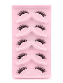 20 Pares de Cílios Postiços Olho de Gato com Volume e Aparência Fofa, Sintéticos Macios e Leves, Reutilizáveis, Essenciais de Viagem para Maquiagem Diária, Cílios em Tira e Extensões de Cílios para Mulheres - Multicolorido - Visão 10