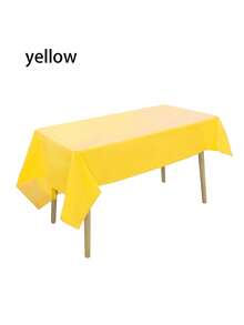 1/6pcs Light Tone Tablecloths. Disposable Rectangular Plastic Colorful Tablecloths, Suitable For Outdoor Scenes, Festival Events, Ice Cream Party Decoration, And Restaurant Graduation Ceremonies, Weddings, Picnics And Other Occasions. - A - View 13
