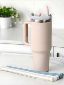 1件/3件/4件/6件 矽膠加長吸管蓋，適用30盎司與40盎司杯子，10mm矽膠吸管帽，可重複使用吸管套，防塵吸管蓋，簡約吸管蓋，杯子配件 - 彩色 - 查看 5