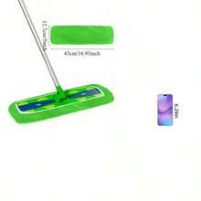 12pcs/6pcs/3pcs/1pc 10in*4.5in Compatible Microfiber Mop Pads For Brand Sweepers, Reusable And Washable Dry/Wet Cleaning, With Durable Elastic Plastic Material, Cleaning Supplies - Green - View 7