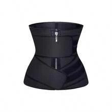 1PC Women's Adjustable Waist Support Belt, Double Compression Wrap With Hook & Loop Closure For Workout, Running, Yoga & Daily Wear - 1 Piece (black) - View 9