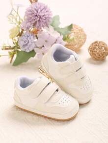 0-1 Year Old Infant Boy Casual Shoes, Comfortable Soft Non-Slip Shoes, Newborn Infant Pure White TPR Soft Rubber Non-Slip Sports Shoes - White - View 4