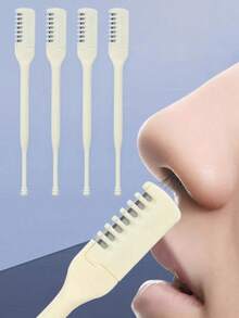 1pc Manual Nose Hair Trimmer, Dual-Head Nose Hair Cutter, Comfortable Grip, Micro-Fine Blade, Gently Removes Nose Hair, Easy To Clean, Suitable For Long-Term Trimming, Applicable For Home, Dating, Visiting, Reception - Multiple Colors - View 1