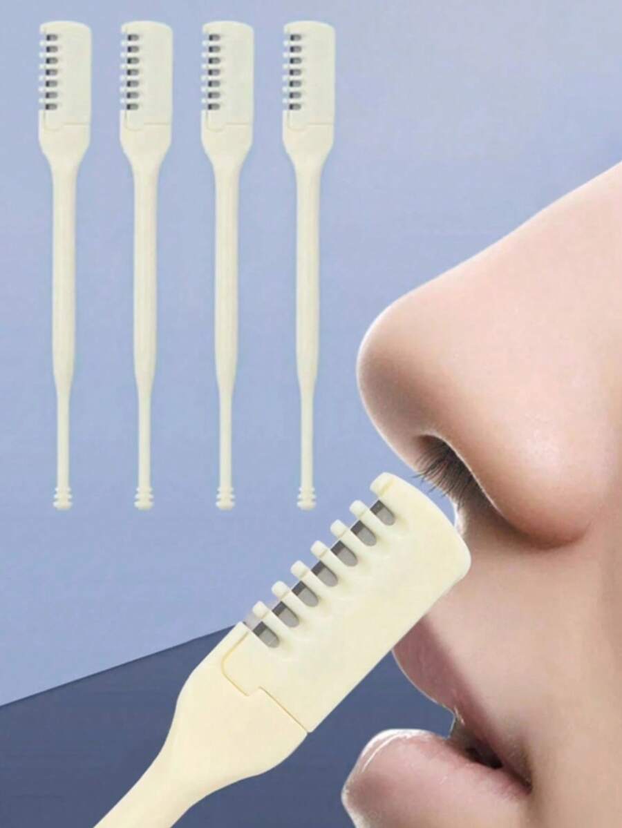 1pc Manual Nose Hair Trimmer, Dual-Head Nose Hair Cutter, Comfortable Grip, Micro-Fine Blade, Gently Removes Nose Hair, Easy To Clean, Suitable For Long-Term Trimming, Applicable For Home, Dating, Visiting, Reception - Multiple Colors - View 1