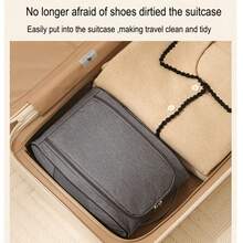 1pc Large Capacity Dust-Proof Oxford Cloth Shoe Storage Bag, Wear-Resistant Breathable Material, Portable Handle Design, Shoe & Clothing Separation, Suitable For Business Travel, Vacation Luggage Packing And Home Closet Storage - Multicolor - View 8