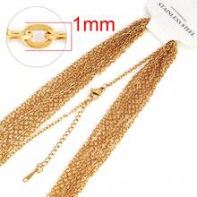 10 Pcs 40+5cm Stainless Steel Chain Necklace, Gold And Silver Available, Suitable For DIY Jewelry Accessories - Yellow Gold - View 9
