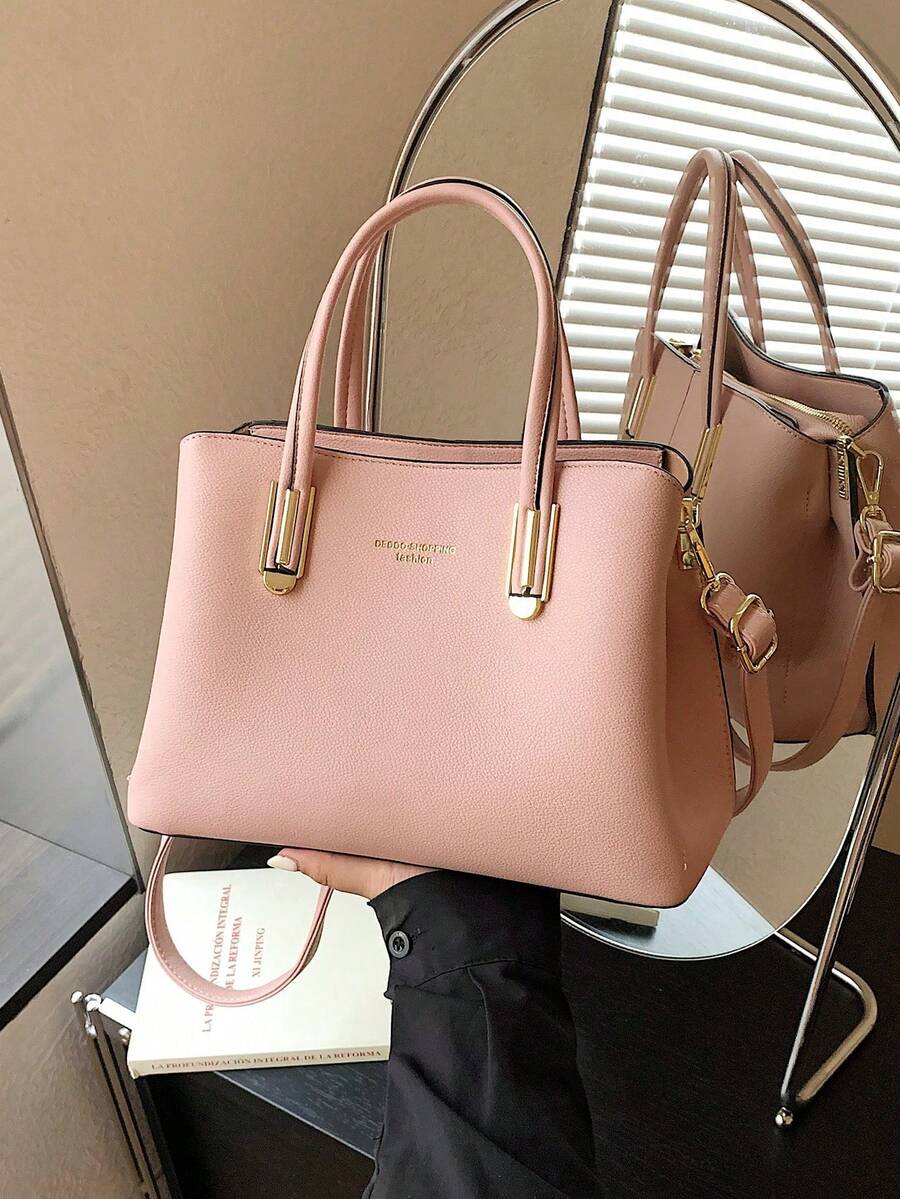 Dedoo Light Luxury Fashion Versatile Multi-Compartment Large Capacity Charming Handbag & Crossbody Bag - Pink - View 1
