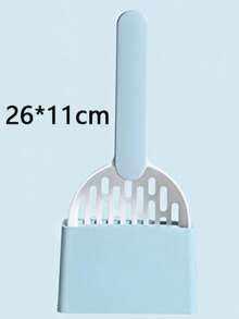 Cat Litter Scoop Plastic Cat Litter Scoop With Base Self-Cleaning Cat Litter Box Scoop Kitten Toilet Cleaning Tool Cat Supplies - Multicolor - View 6