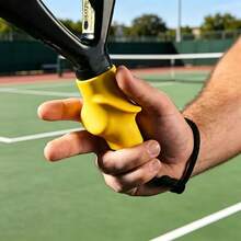 2/1pc Silicone Racket Grip Shock-Absorbing Grips Corrector Tennis Racket Beginner Swing Trainer Correct Grip Correction Device For Padel Tennis And Badminton, Used To Improve Tennis Skills - Multicolor - View 7