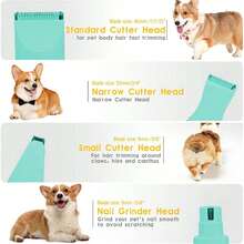BLUTOOL Professional Quiet Dog Grooming Clippers Cordless Rechargeable Pet Hair Shaver Trimmer Kit, Low Vibration Pet Grooming Tools With Replaceable Blades, Limit Combs, Scissors For Puppy Kitten Small Animals - Blue - View 5
