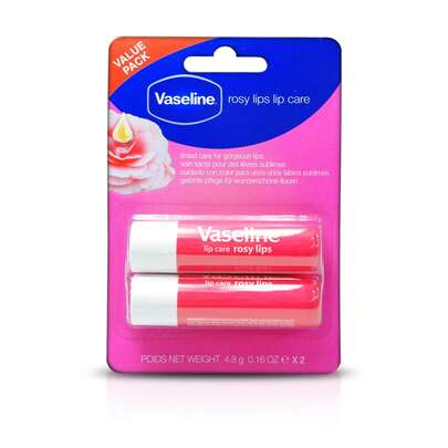 Vaseline Rosy Lips Lip Therapy Lip Balm Stick Twin Pack 4.8g