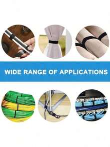 1 Rollo de Bridas de Gancho y Bucle Reutilizables para Modelado de Enredaderas/Gestión de Cables, Múltiples Tamaños Disponibles, Fuertes y Duraderos, Amarre Universal para Oficina Hogar / Jardinería, Reutilizable, Ordenado y Organizado, Regreso a la Escuela, Suministros de Oficina - Blanco - Ver 6